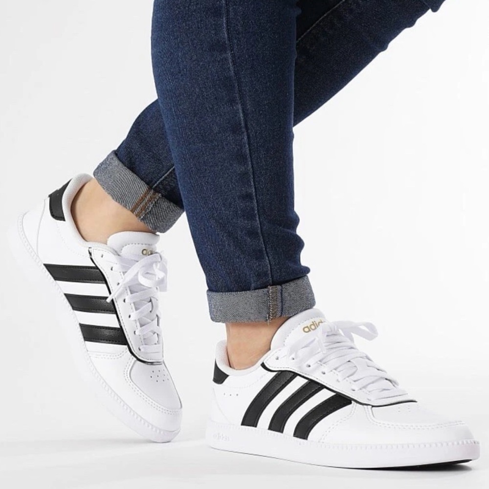 NEW Adidas Classic White and Black Trainers